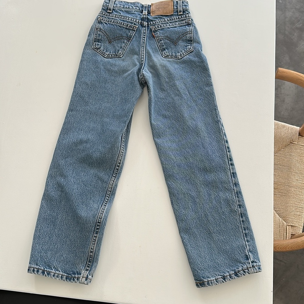 Levi’s Vintage Kids - Orange Tab— straight baggy trend- worn in wash VTG